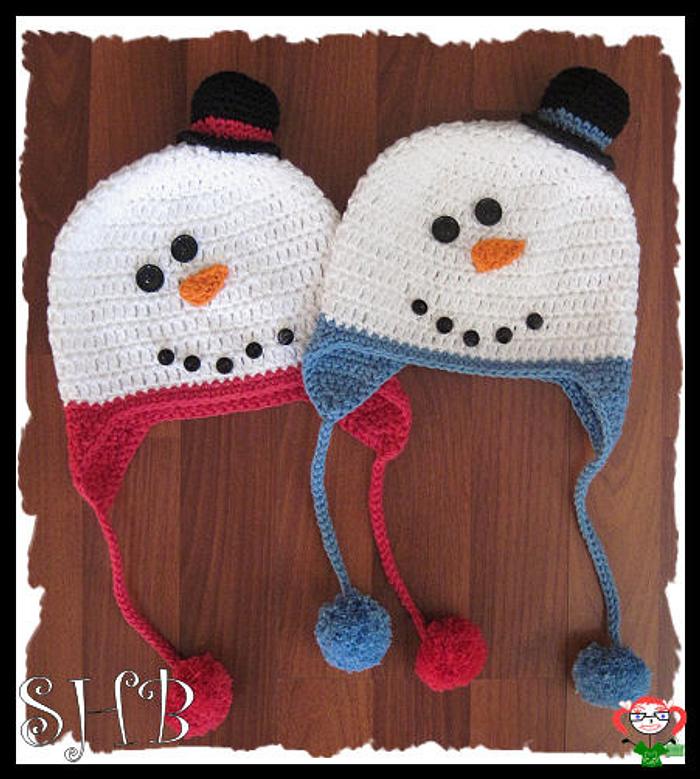 Snowmen Crochet Hats