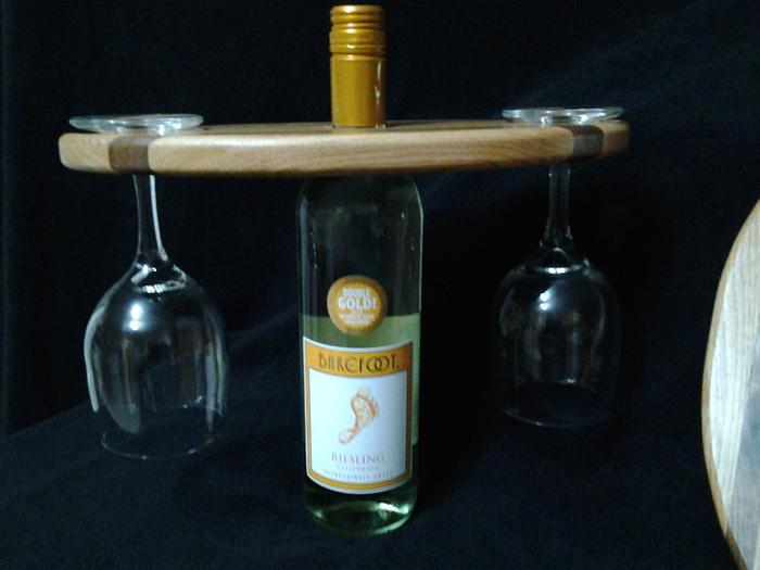 Wine Bottle and Glass Display 