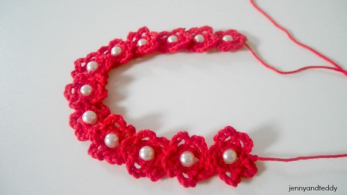 beaded flower headband