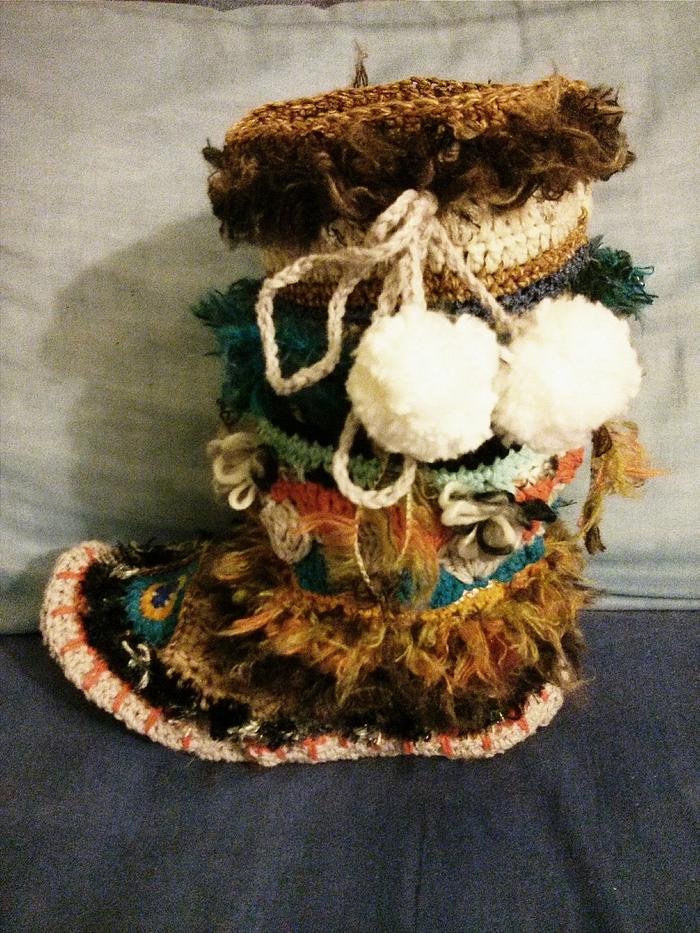 Crocheted Adult inspired Mukluck Slipper