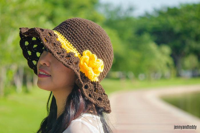 cappuccino sun hat