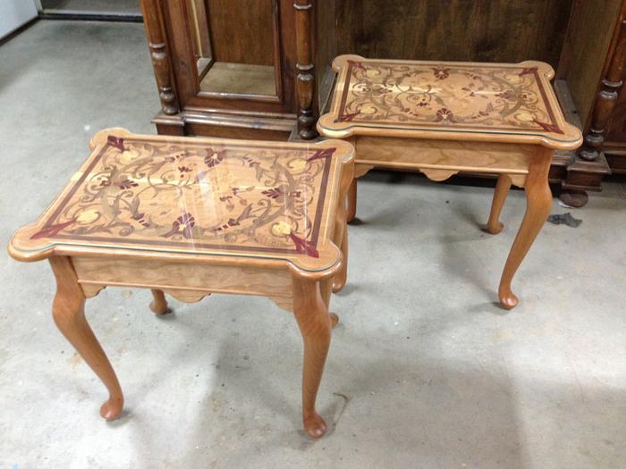 Cherry Inlay End Tables