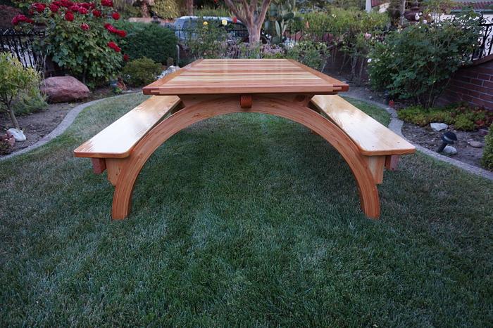 Arched Legs Picnic Table