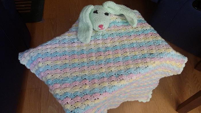 Bunny baby blanket