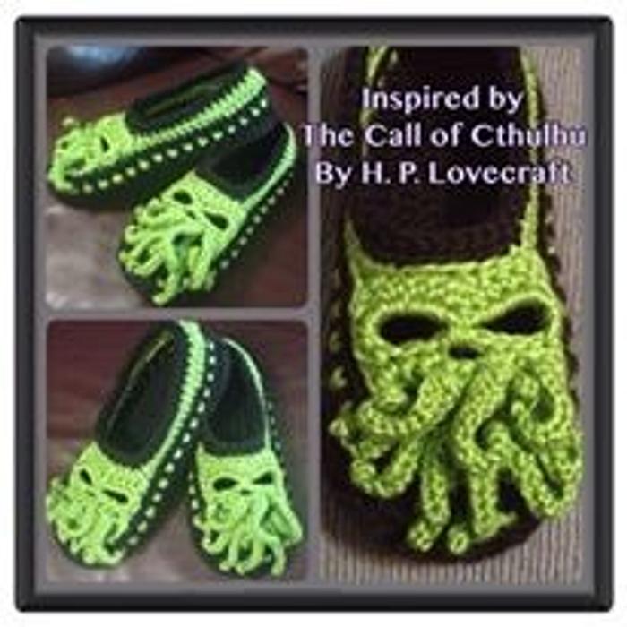 Custom Made Cthulhu Inspired Slippers