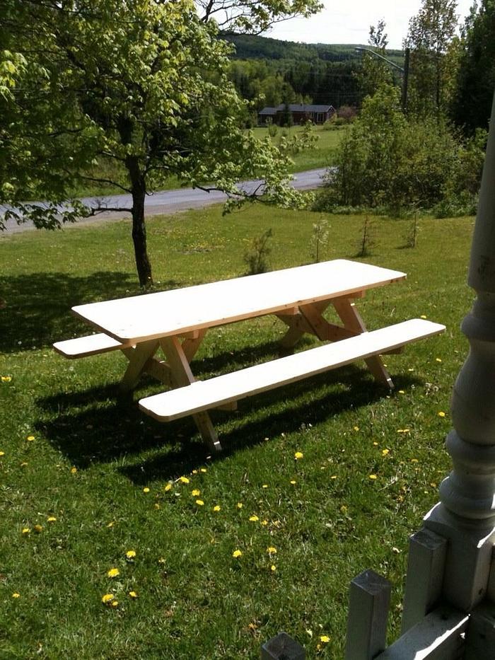 A Frame picnic table
