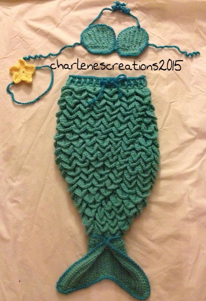 Crochet Mermaid Tail Set