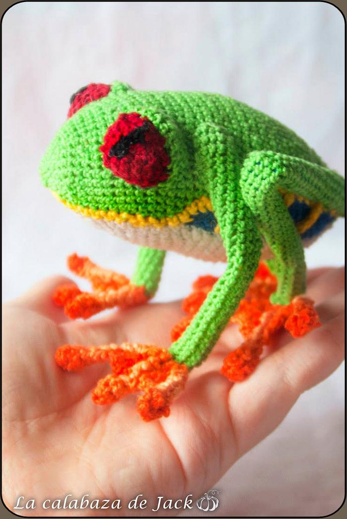 Crochet frog - La Calabaza de Jack