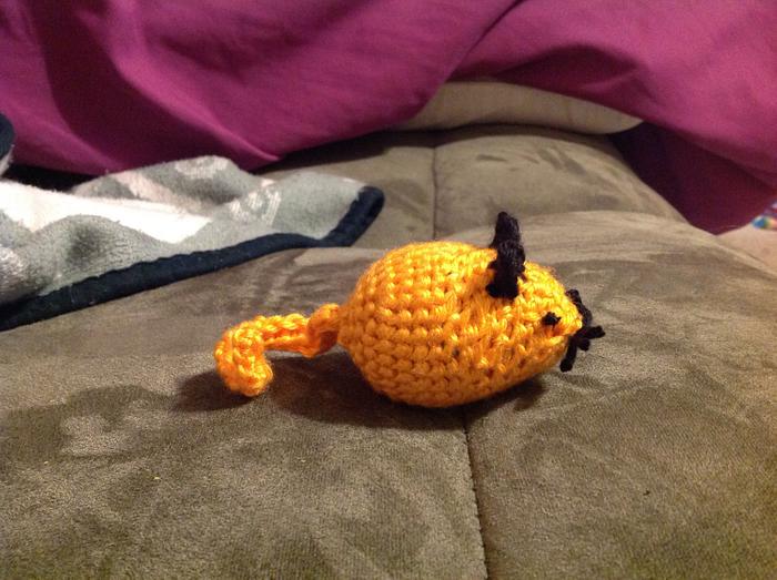 Cute cat toy crocheted egg