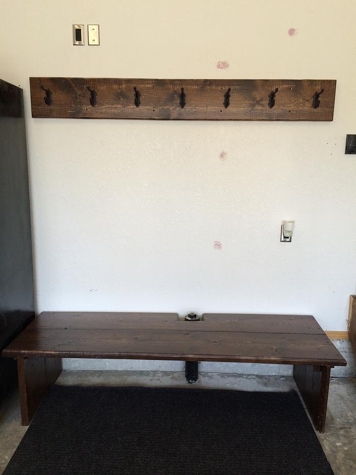 Bench and coat rack