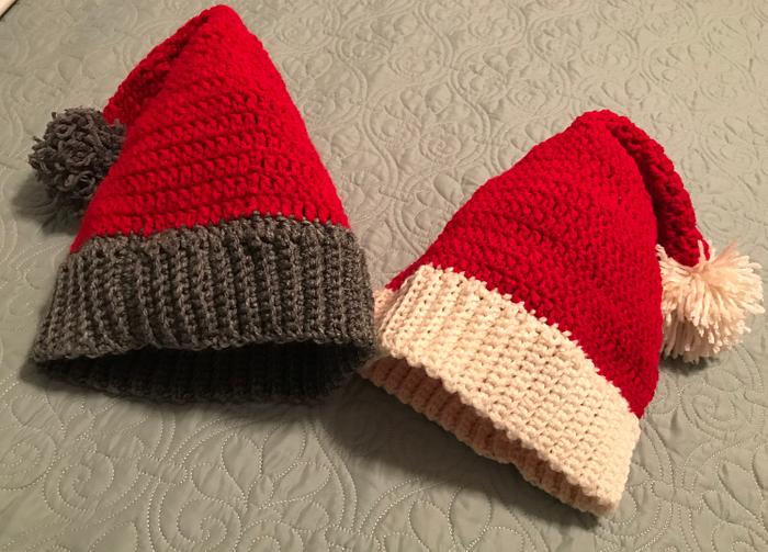 Crocheted Santa Hats