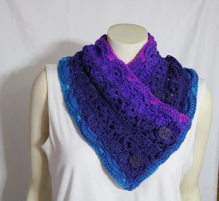 Cowl made from Lion Brand Mandala in Troll