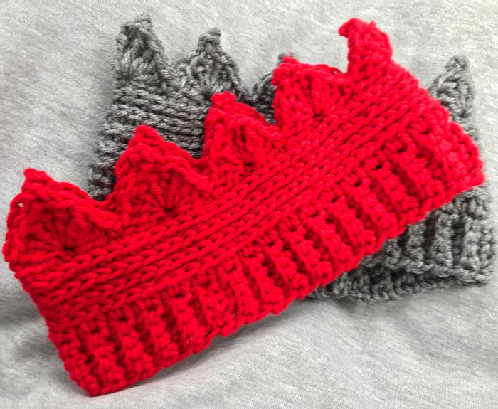 Crochet crown ear warmers