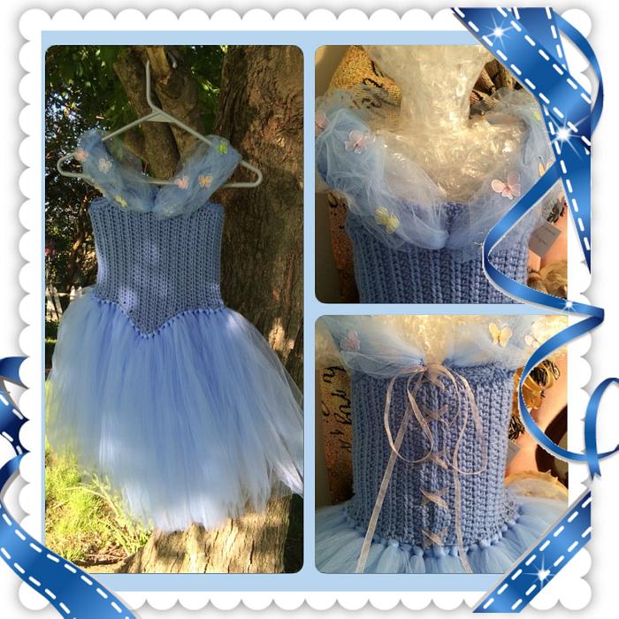 2015 Cinderella Inspired Crochet Tutu Dress