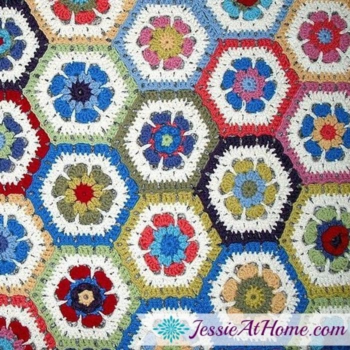 Flower Hexagon Granny How-To