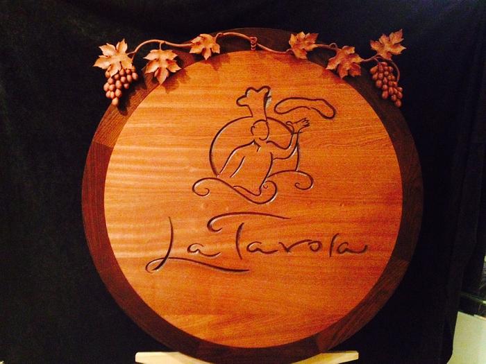 La Tavola restaurant sign 2014