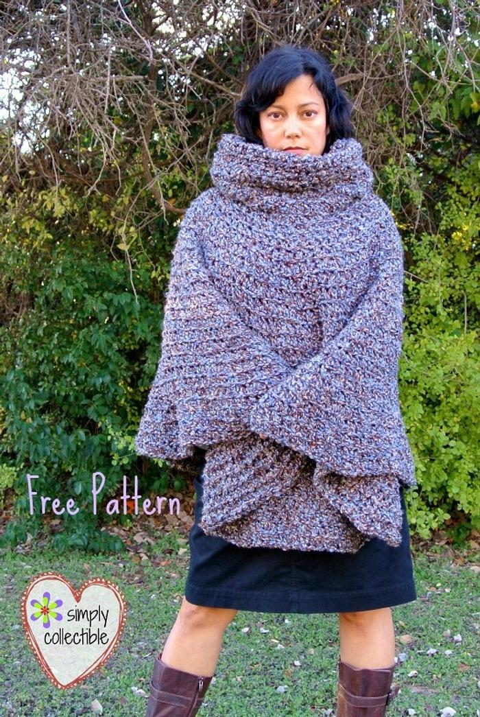 Cowl Hooded Poncho