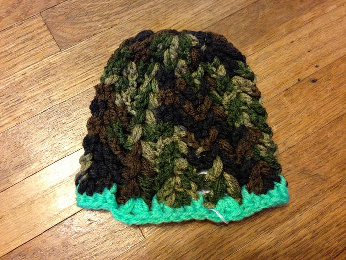 Baby boy green camp hat