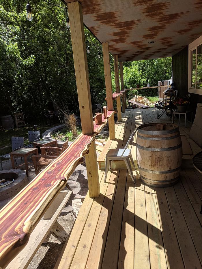 Cedar bar/railing tops