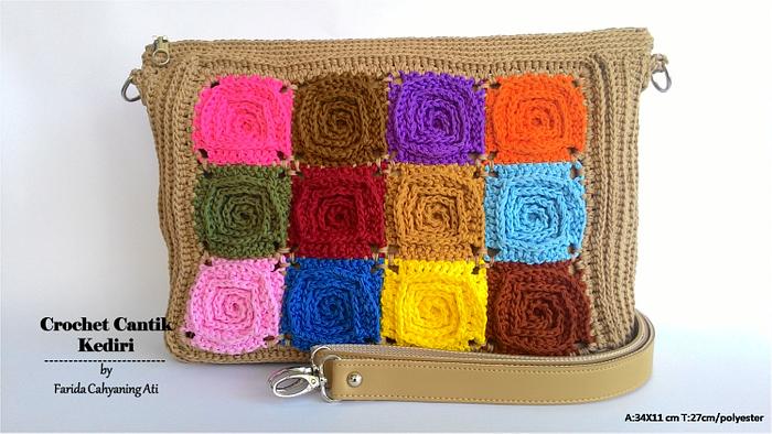 Colorful squares bag