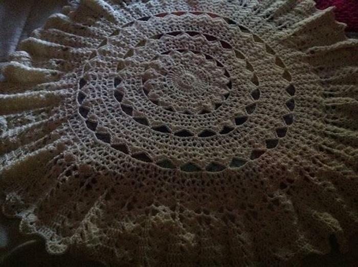 Completed Baby Shawl.