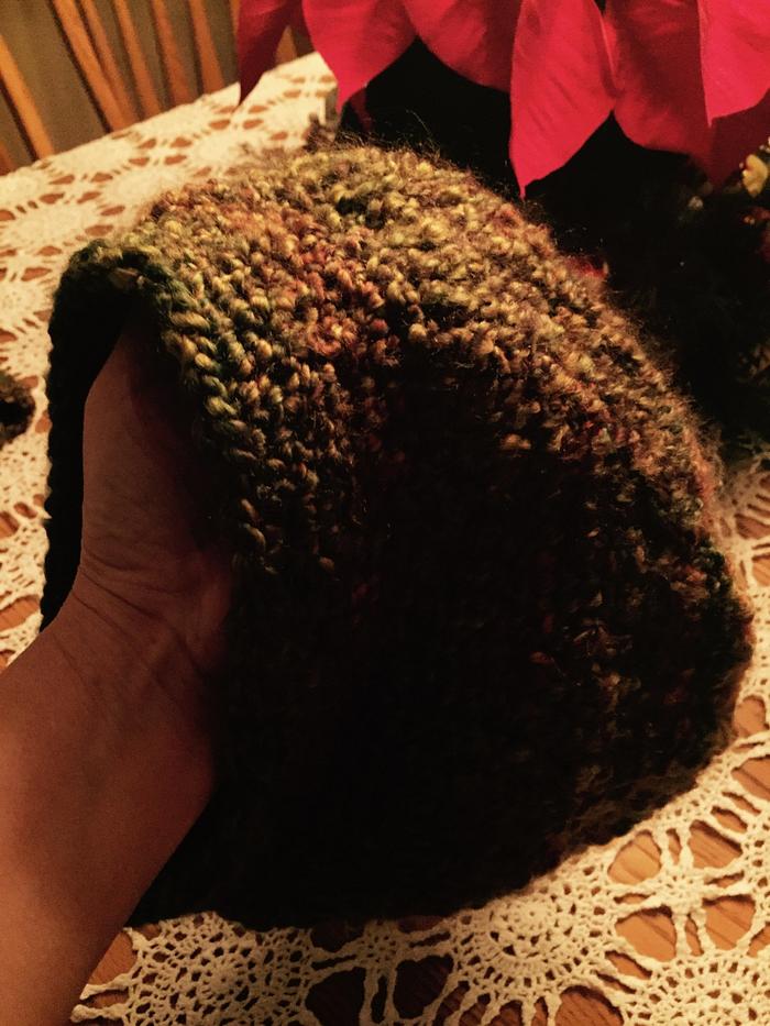 Crocheted slightly slouchy hat
