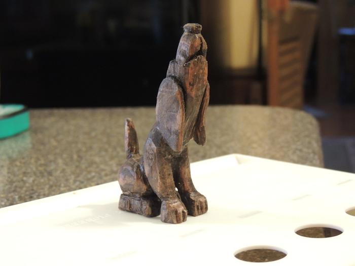 Dog carving