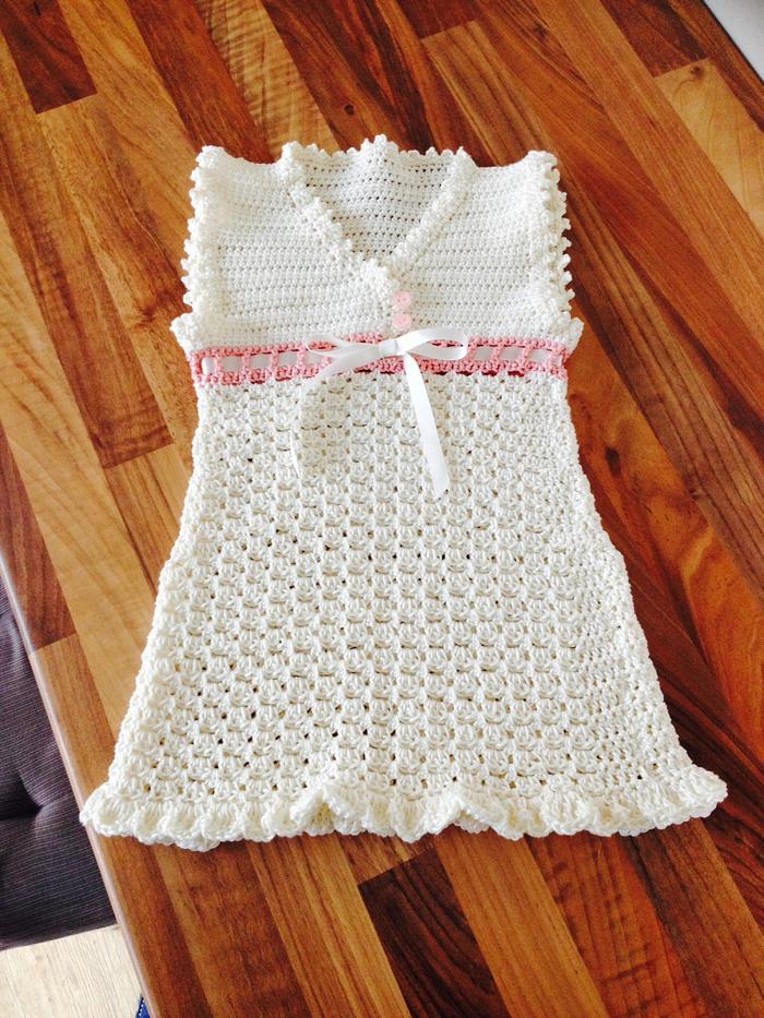 Vintage crocheted dress for a 2yr old. 