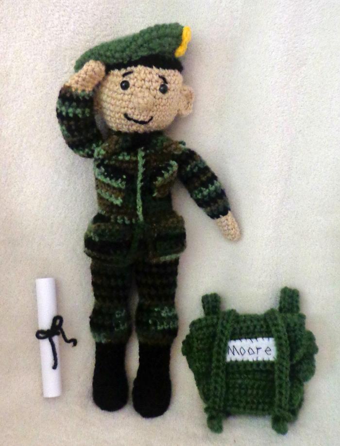 Army Ami - Amigurumi Crochet Keepsake Doll