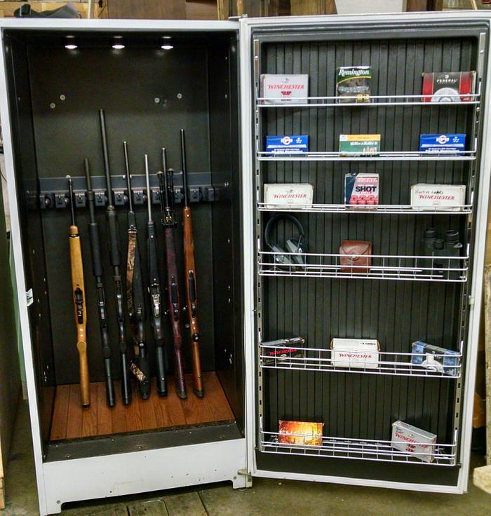 Freezer hidden gun cabinet