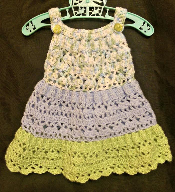 Tiered Crochet Baby Dress