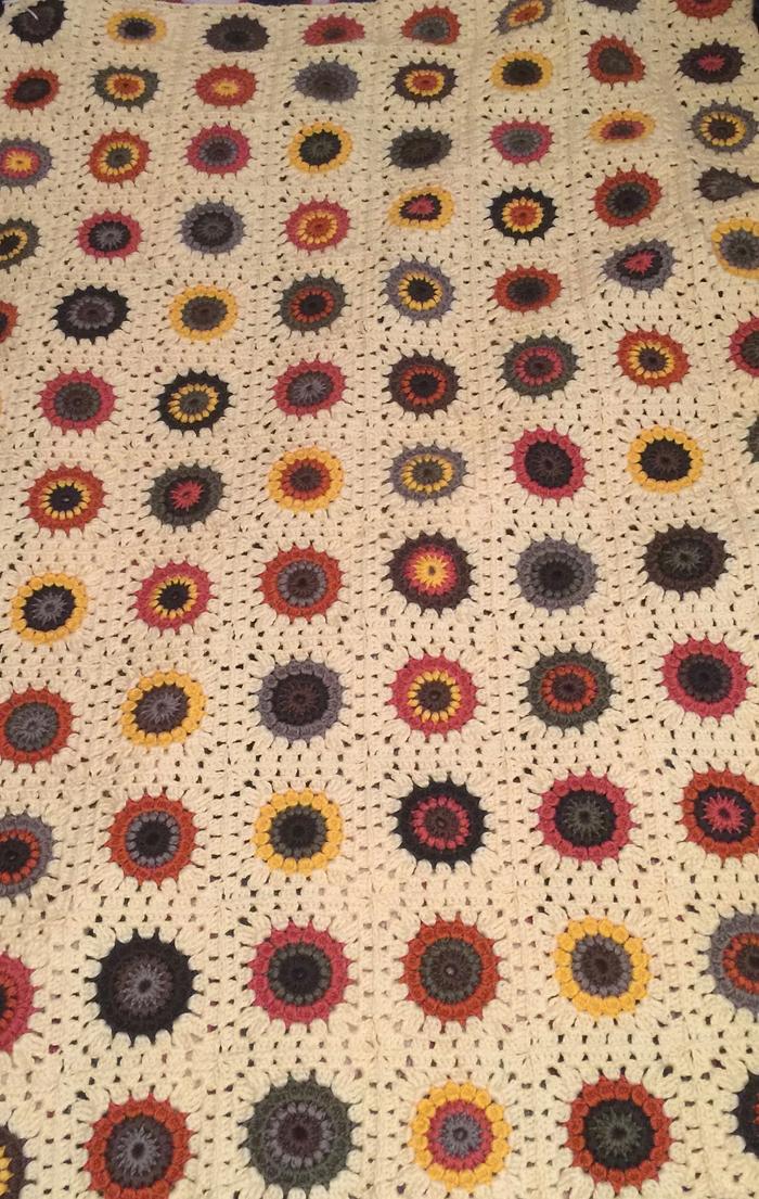 Sunflower Inspired Granny Square Afghan