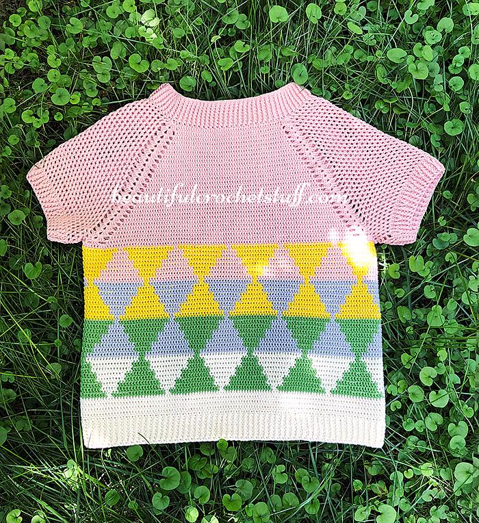 Crochet Raglan Sweater Free Pattern