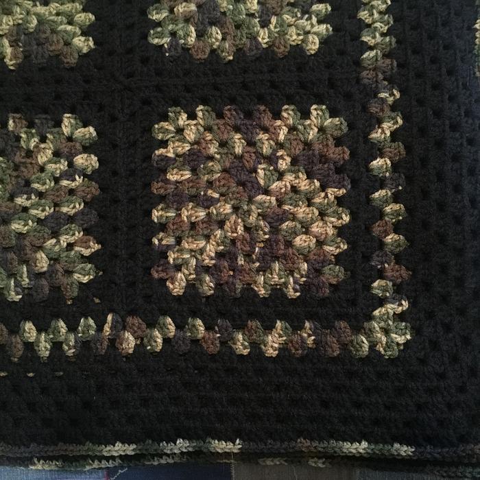 Camouflage Granny Square Afghan