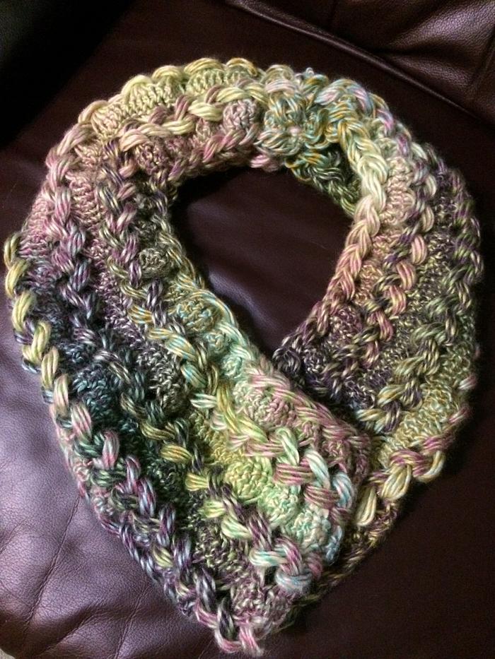 Watercolor Hairpin Lace Scarf