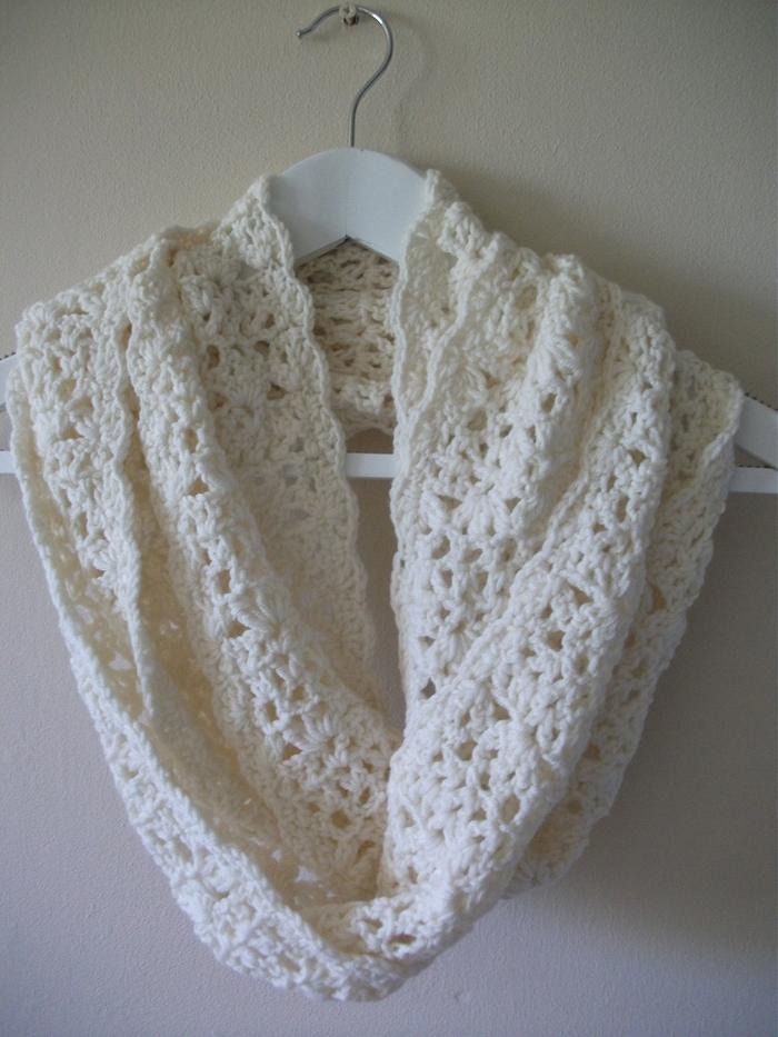 Cream Merino Infinity Scarf