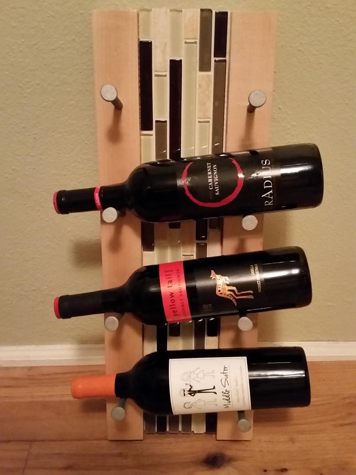 Wine rack version 2 - mix and match w/ glass tile
