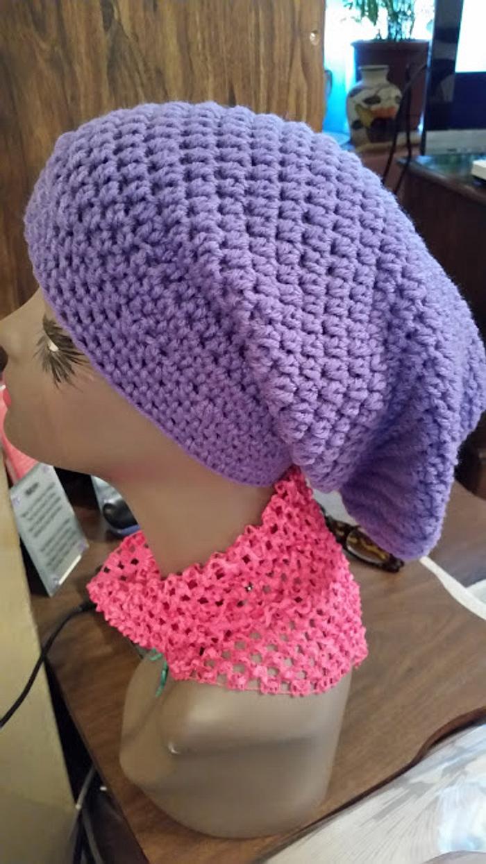 Slouchy Beanies, Crochet, Purple