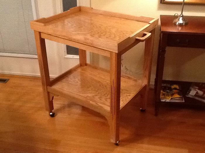 Coffee and tea serving cart for Blue Ridge Parkway Visitors Ctr.