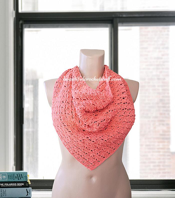 Crochet Triangle Shawl Pattern