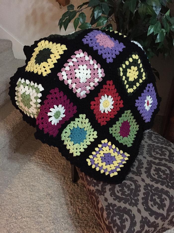 Vintage Granny Square Afghan