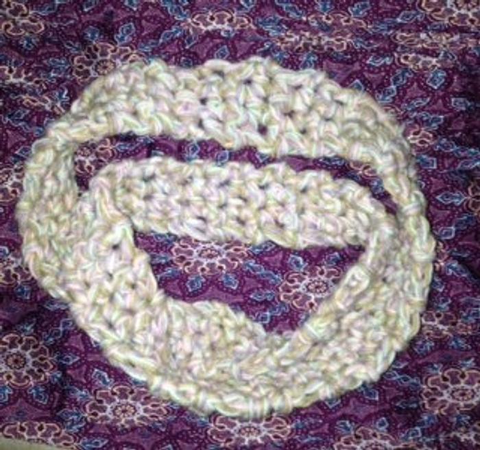 Finished my crochet infinity scarf for New Years!